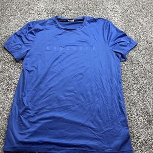 Gymshark Shirt Mens Large Blue Performance Athletic Gym Training Tee Top